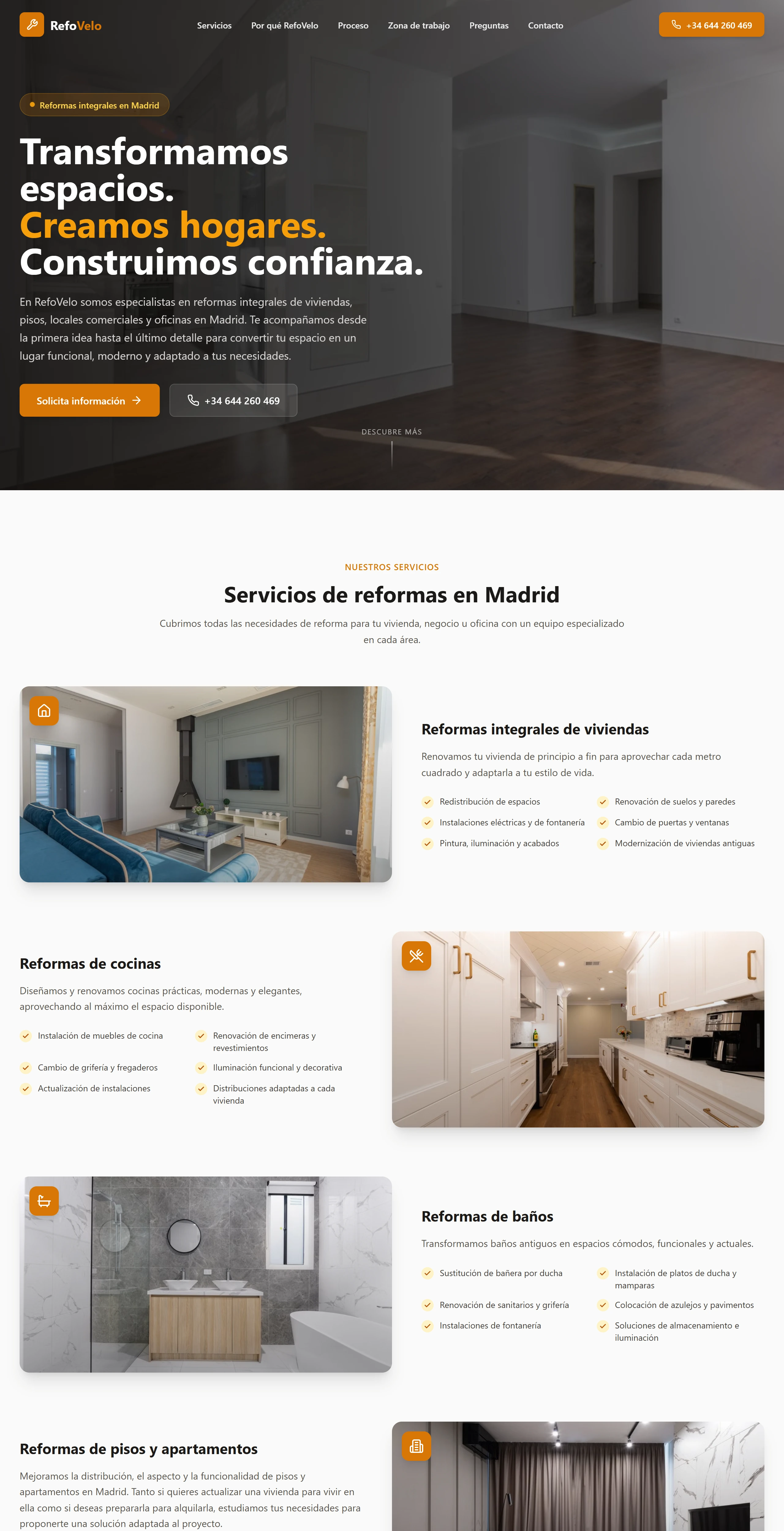 Interior de una vivienda durante una reforma